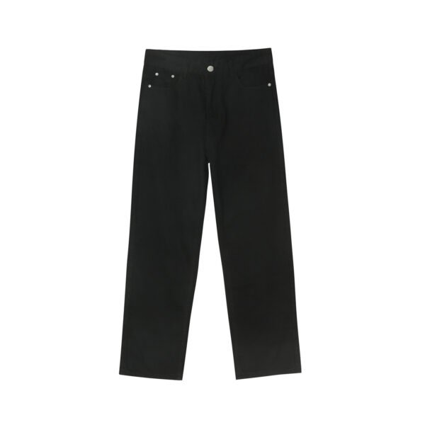Black And White Basic Simple Jeans Men's Slim Trousers - Image 10