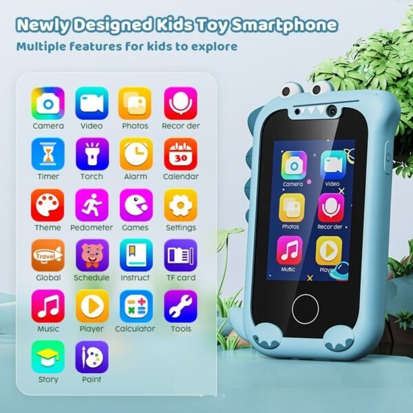 Early Childhood Education Photo Video Game Mini Bear Handheld Touch Mobile Phone Camera - Image 3