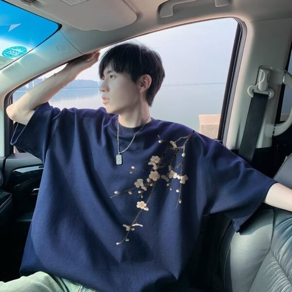 New Chinese Style Chinese Style Embroidery Men's T-shirt - Image 2
