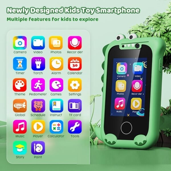 Early Childhood Education Photo Video Game Mini Bear Handheld Touch Mobile Phone Camera - Image 7