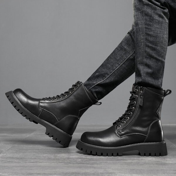 Worker Boot High Top British Style Thick Bottom Fleece-lined - Image 5