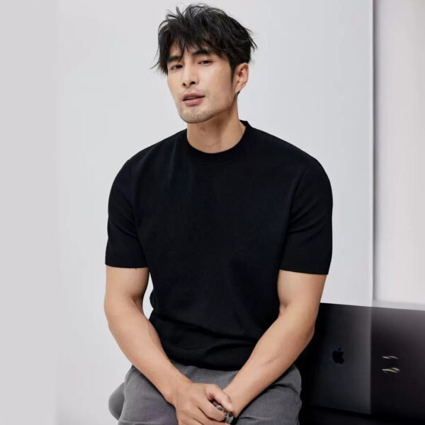 Mercerized Cotton Ice Silk T-shirt - Image 6