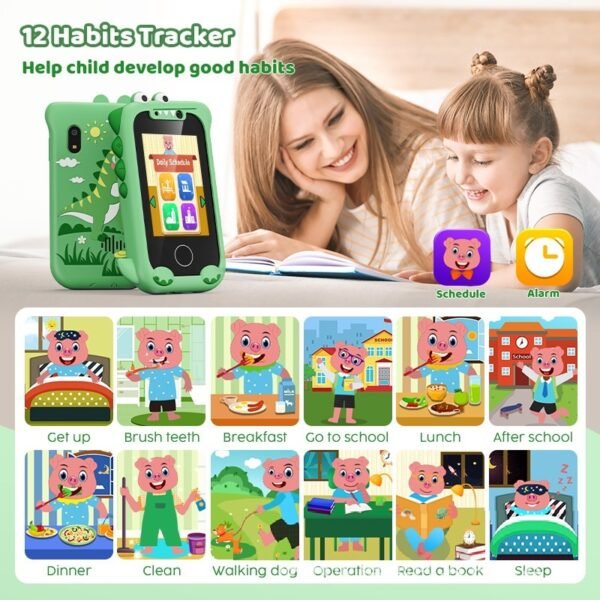 Early Childhood Education Photo Video Game Mini Bear Handheld Touch Mobile Phone Camera - Image 2