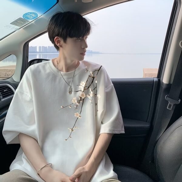 New Chinese Style Chinese Style Embroidery Men's T-shirt - Image 4
