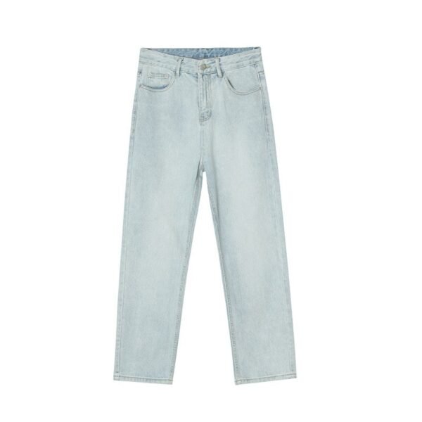 Black And White Basic Simple Jeans Men's Slim Trousers - Image 2