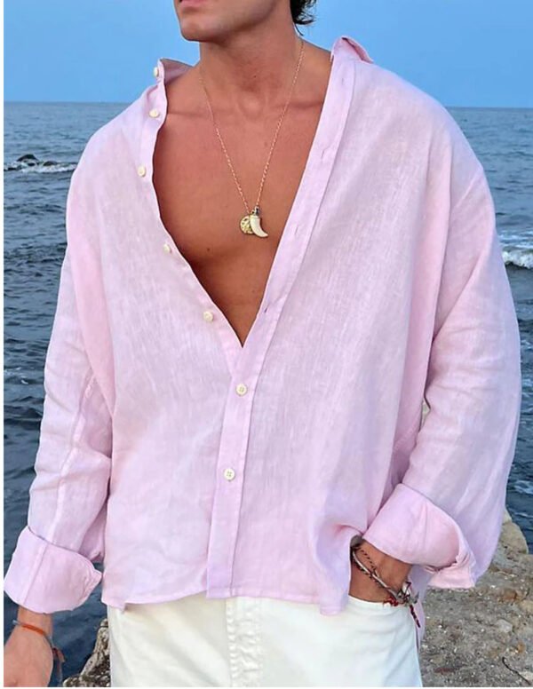Men's Outdoor Daily Shirts, Holiday Streetwear, Basic Casual - Image 8