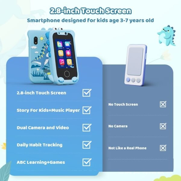 Early Childhood Education Photo Video Game Mini Bear Handheld Touch Mobile Phone Camera - Image 8