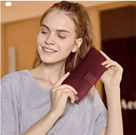 Ladies Wallet Womens Clutch Purse for Luxury Daily Use Casual & Formal Maroon ( maroon, OneSize )