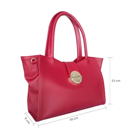 Stylish Handbag For Women & Girls (Shoulder Bag) Made With Vegan Leather ( red, Standard )