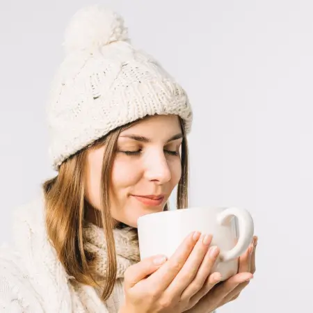 Cap for Winter Woolen Knitted Black Inside Fur Caps ( black, Standard )