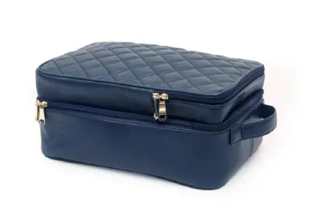 Shoe Bag Footwear Organizer PU Leather Multipurpose Portable Shoes Storage Bags ( blue, OneSize )