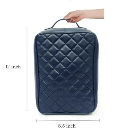 Shoe Bag Footwear Organizer PU Leather Multipurpose Portable Shoes Storage Bags ( blue, OneSize )