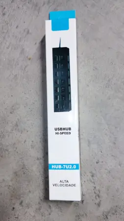 USB Splitter Multi Port USB 2.0 Hub, 7 Port with Independent On/Off Switch and LED Indicators USB A Port Data Hub, Suitable for PC Computer Keyboard Laptop Mobile HDD, Flash Drive Camera etc.