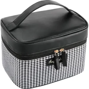 15 Cms Makeup Bag Cosmetic Organizer Toiletry Storage Pouch ( black, OneSize )