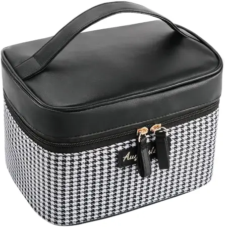 15 Cms Makeup Bag Cosmetic Organizer Toiletry Storage Pouch ( black, OneSize )