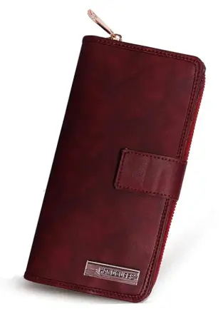 Ladies Wallet Womens Clutch Purse for Luxury Daily Use Casual & Formal Maroon ( maroon, OneSize )