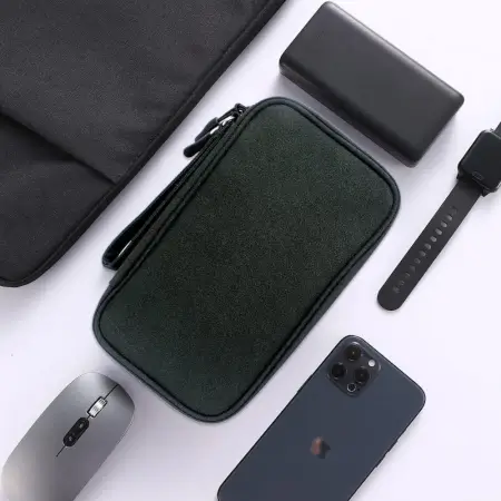 Electronic Organizer Storage Bag Waterproof Accessories Carry Case for USB Data Cable Earphone Wire & Power Bank ( black, OneSize )