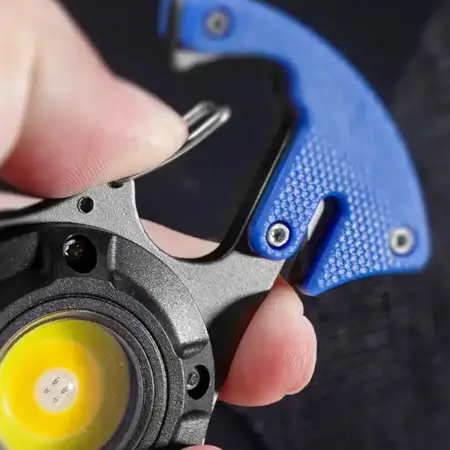 Keychain Led Flashlight Rechargeable Multi Function 6 Lighting Modes Pocket Key Chain Flash Light USB for Outdoor Camping,Walking With Cigarette Lighter ( default, Standard )