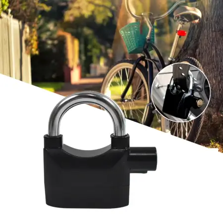 Waterproof Siren Alarm Padlock Anti-Theft Security Lock with 3 Keys ( default, Standard )