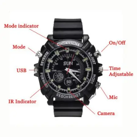 GITO Spy Watch Camera Bracelet ( black, Standard )