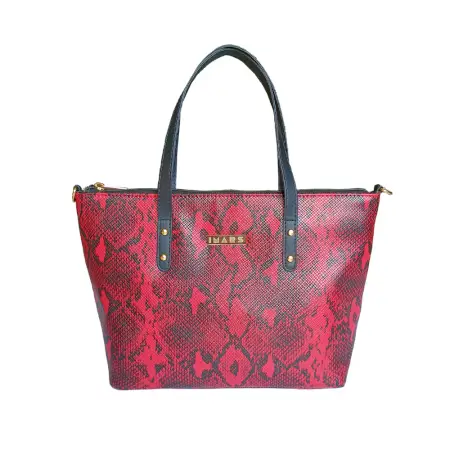 Stylish Handbag For Women & Girls (Tote) Made With Vegan Leather ( red, Standard )