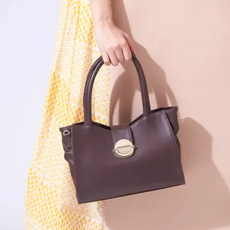 Stylish Handbag For Women & Girls (Shoulder Bag) Made With Vegan Leather ( brown, Standard )