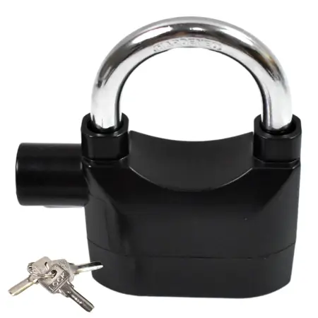 Waterproof Siren Alarm Padlock Anti-Theft Security Lock with 3 Keys ( default, Standard )